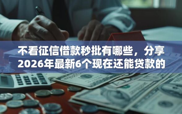 不看征信借款秒批有哪些，分享2026年最新6个现在还能贷款的平台