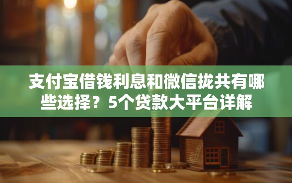 支付宝借钱利息和微信拢共有哪些选择?5个贷款大平台详解 支付宝借钱利息和微信拢共有哪些选择?5个贷款大平台详解