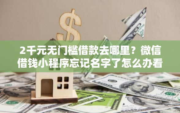 2千元无门槛借款去哪里？微信借钱小程序忘记名字了怎么办看这7个平台