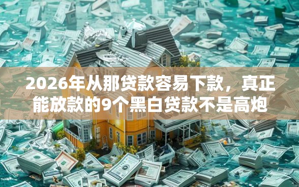 2026年从那贷款容易下款，真正能放款的9个黑白贷款不是高炮的软件推荐