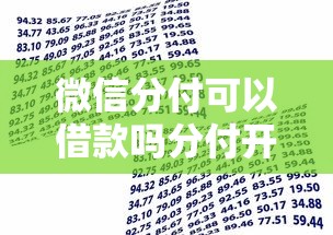 微信分付可以借款吗分付开通了怎么借款？看看这7个贷款平台有没有能下款的