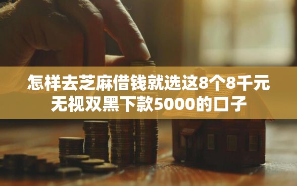 怎样去芝麻借钱就选这8个8千元无视双黑下款5000的口子