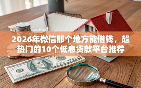 2026年微信那个地方能借钱，超热门的10个低息贷款平台推荐