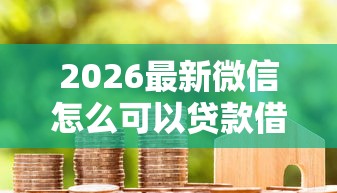2026最新微信怎么可以贷款借钱的，总结十个无视征信黑白户秒下款的贷款！