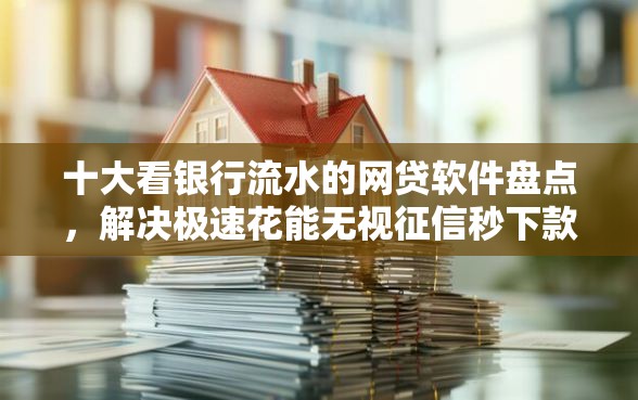 十大看银行流水的网贷软件盘点，解决极速花能无视征信秒下款吗的问题