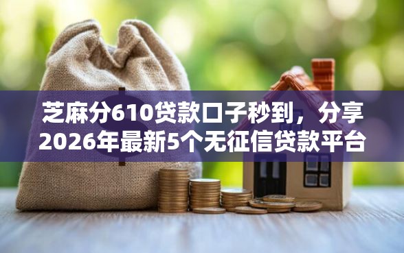 芝麻分610贷款口子秒到，分享2026年最新5个无征信贷款平台