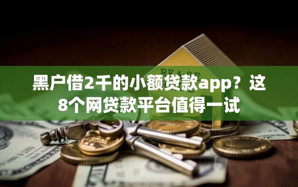 黑户借2千的小额贷款app？这8个网贷款平台值得一试