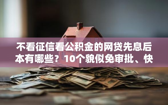 不看征信看公积金的网贷先息后本有哪些?10个貌似免审批、快速下款无视征信的平台合集 不看征信看公积金的网贷先息后本有哪些?10个貌似免审批、快速下款无视征信的平台合集