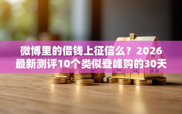 微博里的借钱上征信么？2026最新测评10个类似登峰购的30天口子