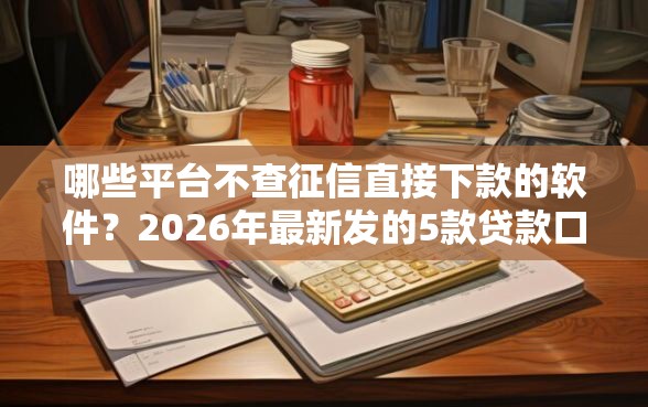 哪些平台不查征信直接下款的软件？2026年最新发的5款贷款口子