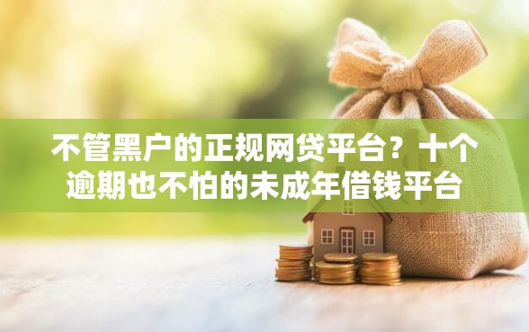 不管黑户的正规网贷平台？十个逾期也不怕的未成年借钱平台