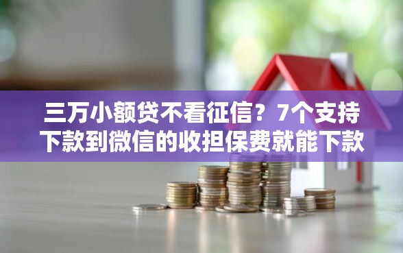 三万小额贷不看征信？7个支持下款到微信的收担保费就能下款的口子