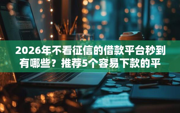 2026年不看征信的借款平台秒到有哪些？推荐5个容易下款的平台