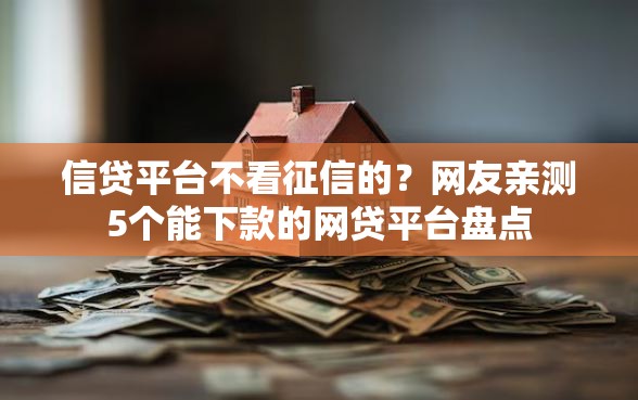 信贷平台不看征信的？网友亲测5个能下款的网贷平台盘点