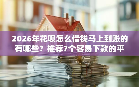 2026年花呗怎么借钱马上到账的有哪些？推荐7个容易下款的平台
