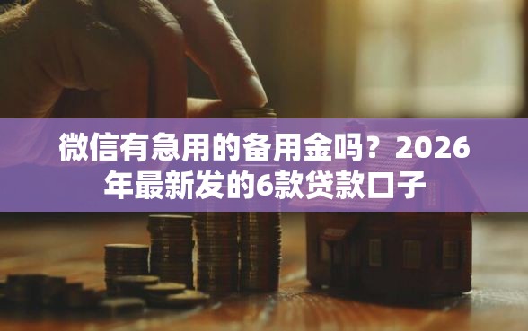 微信有急用的备用金吗？2026年最新发的6款贷款口子