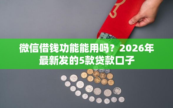 微信借钱功能能用吗？2026年最新发的5款贷款口子
