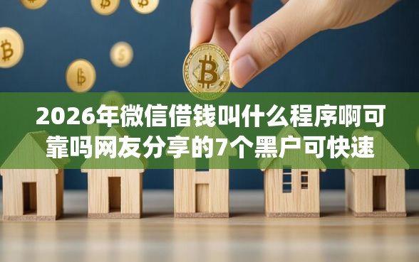 2026年微信借钱叫什么程序啊可靠吗网友分享的7个黑户可快速办理小额贷款业务的app我觉得不错！