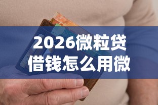 2026微粒贷借钱怎么用微信还，差10000元就选这5个平台