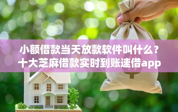 小额借款当天放款软件叫什么？十大芝麻借款实时到账速借app推荐