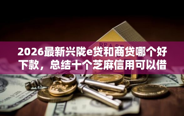 2026最新兴陇e贷和商贷哪个好下款，总结十个芝麻信用可以借钱的平台！