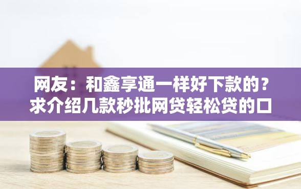网友：和鑫享通一样好下款的？求介绍几款秒批网贷轻松贷的口子