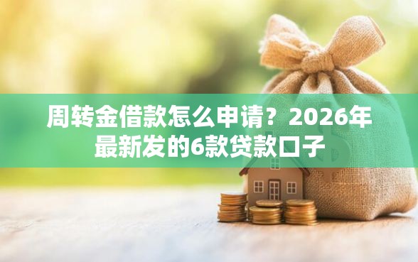 周转金借款怎么申请？2026年最新发的6款贷款口子