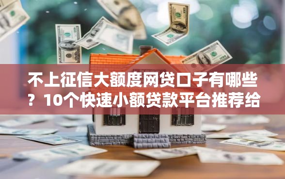 不上征信大额度网贷口子有哪些？10个快速小额贷款平台推荐给你