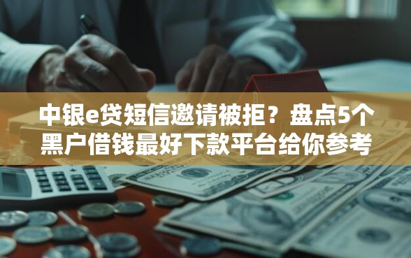 中银e贷短信邀请被拒？盘点5个黑户借钱最好下款平台给你参考