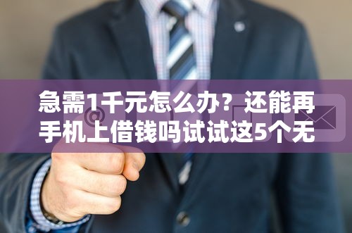 急需1千元怎么办？还能再手机上借钱吗试试这5个无门槛平台