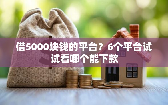 借5000块钱的平台?6个平台试试看哪个能下款 借5000块钱的平台?6个平台试试看哪个能下款