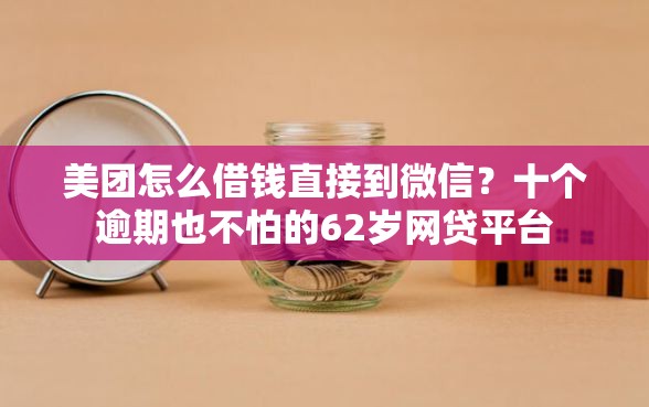 美团怎么借钱直接到微信？十个逾期也不怕的62岁网贷平台