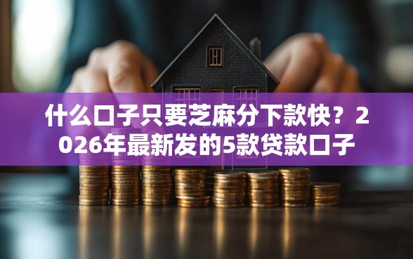 什么口子只要芝麻分下款快？2026年最新发的5款贷款口子