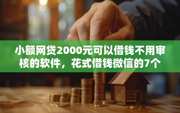 小额网贷2000元可以借钱不用审核的软件，花式借钱微信的7个平台介绍