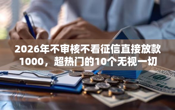 2026年不审核不看征信直接放款1000，超热门的10个无视一切包下款口子推荐