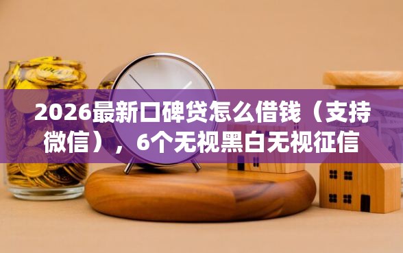 2026最新口碑贷怎么借钱（支持微信），6个无视黑白无视征信申请就下款的app无私分享