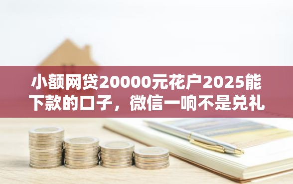 小额网贷20000元花户2025能下款的口子，微信一响不是兑礼就是借钱的8个平台介绍