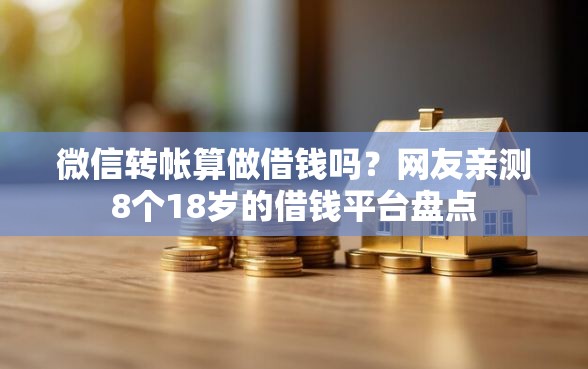 微信转帐算做借钱吗？网友亲测8个18岁的借钱平台盘点
