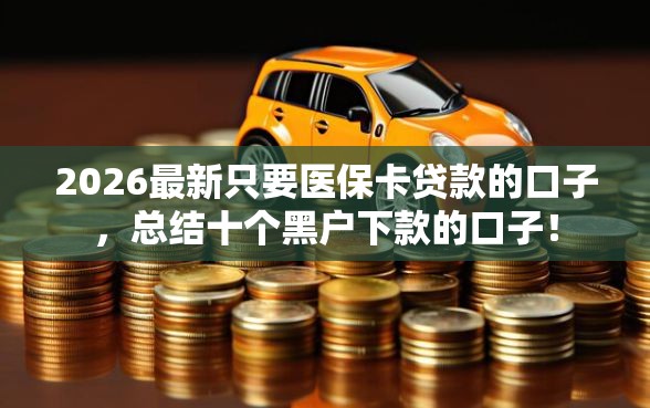 2026最新只要医保卡贷款的口子，总结十个黑户下款的口子！