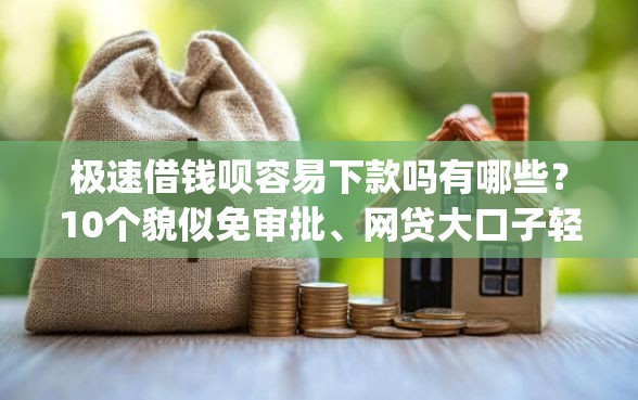 极速借钱呗容易下款吗有哪些？10个貌似免审批、网贷大口子轻松借app合集