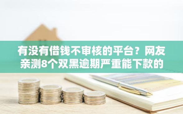 有没有借钱不审核的平台？网友亲测8个双黑逾期严重能下款的平台盘点
