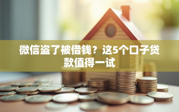 微信盗了被借钱？这5个口子贷款值得一试