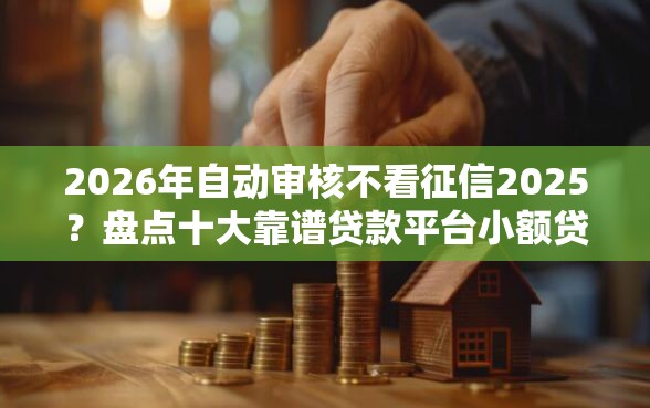 2026年自动审核不看征信2025？盘点十大靠谱贷款平台小额贷款