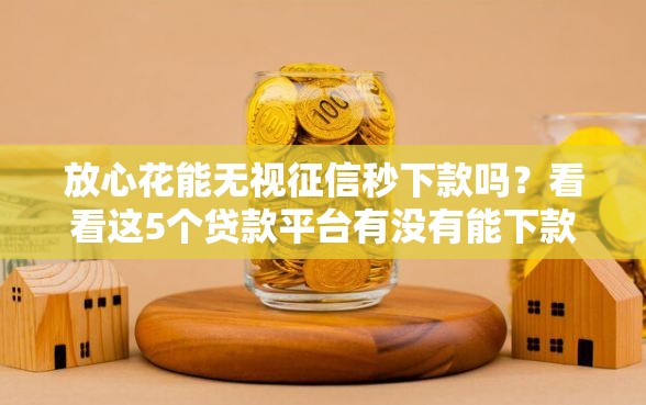 放心花能无视征信秒下款吗？看看这5个贷款平台有没有能下款的