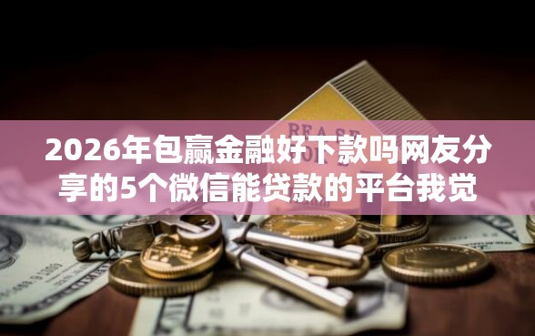 2026年包赢金融好下款吗网友分享的5个微信能贷款的平台我觉得不错！
