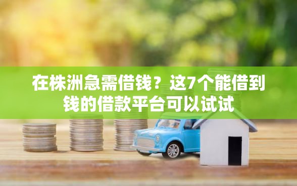 在株洲急需借钱？这7个能借到钱的借款平台可以试试