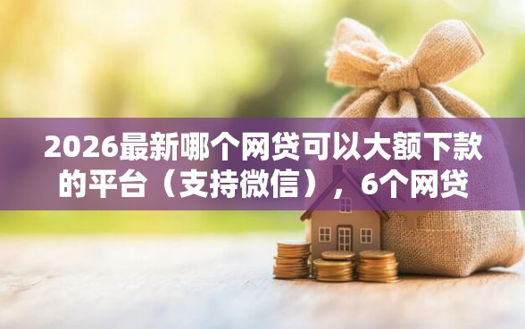 2026最新哪个网贷可以大额下款的平台(支持微信),6个网贷容易下款的平台无私分享 2026最新哪个网贷可以大额下款的平台(支持微信),6个网贷容易下款的平台无私分享