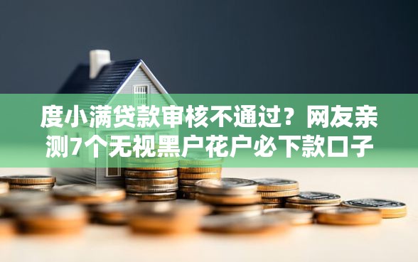 度小满贷款审核不通过?网友亲测7个无视黑户花户必下款口子盘点 度小满贷款审核不通过?网友亲测7个无视黑户花户必下款口子盘点