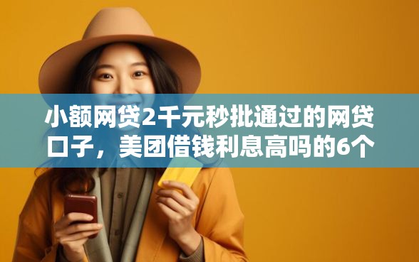 小额网贷2千元秒批通过的网贷口子，美团借钱利息高吗的6个平台介绍