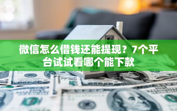 微信怎么借钱还能提现?7个平台试试看哪个能下款 微信怎么借钱还能提现?7个平台试试看哪个能下款